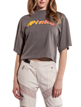 Koszulka damska 104604 A2D9 Szary/Srebrny