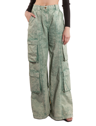 Spodnie damskie PJ62D41EF, Zielony