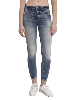 Jeansy damskie 3DYJ12 Y26DZ Niebieski