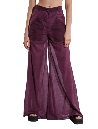 Spodnie damskie 105250 A2MI Fioletowy