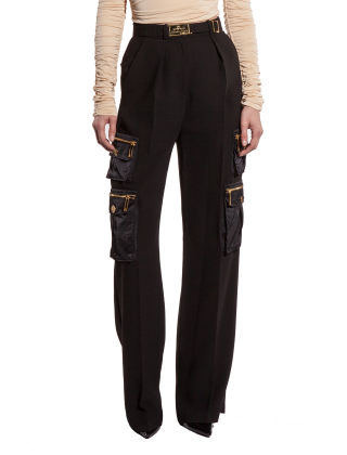 Elisabetta Franchi Spodnie damskie Rozmiar: XS, Czarny, PA04546E2