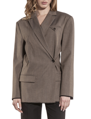 Marynarka damska 104862 A2B Szary/Srebrny