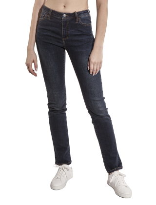 Jeansy damskie XW000127 AF13487 Granatowy