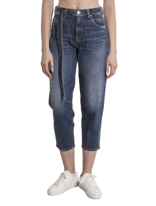 Jeansy damskie 101729 A14V Niebieski