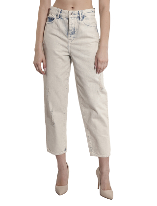 Jeansy damskie 3DYJ45 Y3VGZ Biały