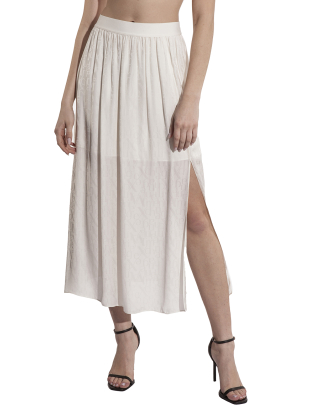 Spódnica XW000348 AF10842 Kremowy