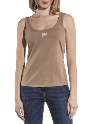 Top damski TK20B42E2 Brązowy