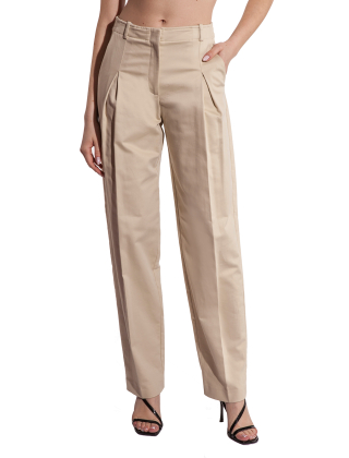 Spodnie damskie 8P0680 A543 Beżowy