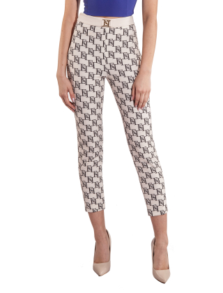 Spodnie damskie PAS1441EF, Kremowy