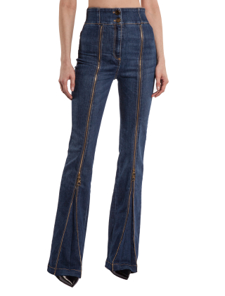 Jeansy damskie PJ79D46E2, Niebieski