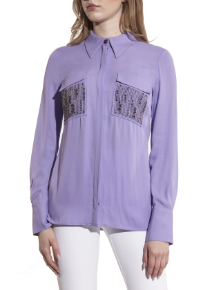 Koszula damska CA04242E2 Fioletowy