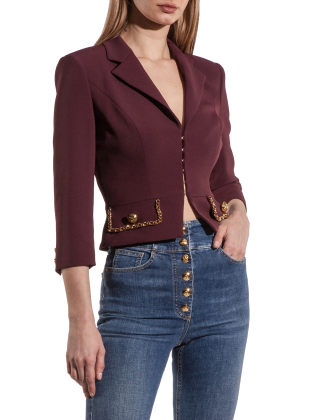 Elisabetta Franchi Marynarka damska Rozmiar: XL, Bordowy, GIT8546E2