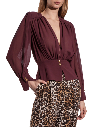 Elisabetta Franchi Koszula damska Rozmiar: XS, Bordowy, CA07947E2