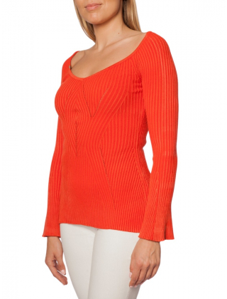 Sweter damski MK01N91E2 pomarańczowy