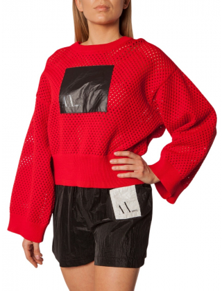 Armani Exchange sweter 3LYM1Z.YMH8Z damski kolor czerwony 

